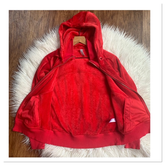 Athleta Triumph Double Cozy Karma Hoodie Jacket Red Size Small - Picture 2 of 8